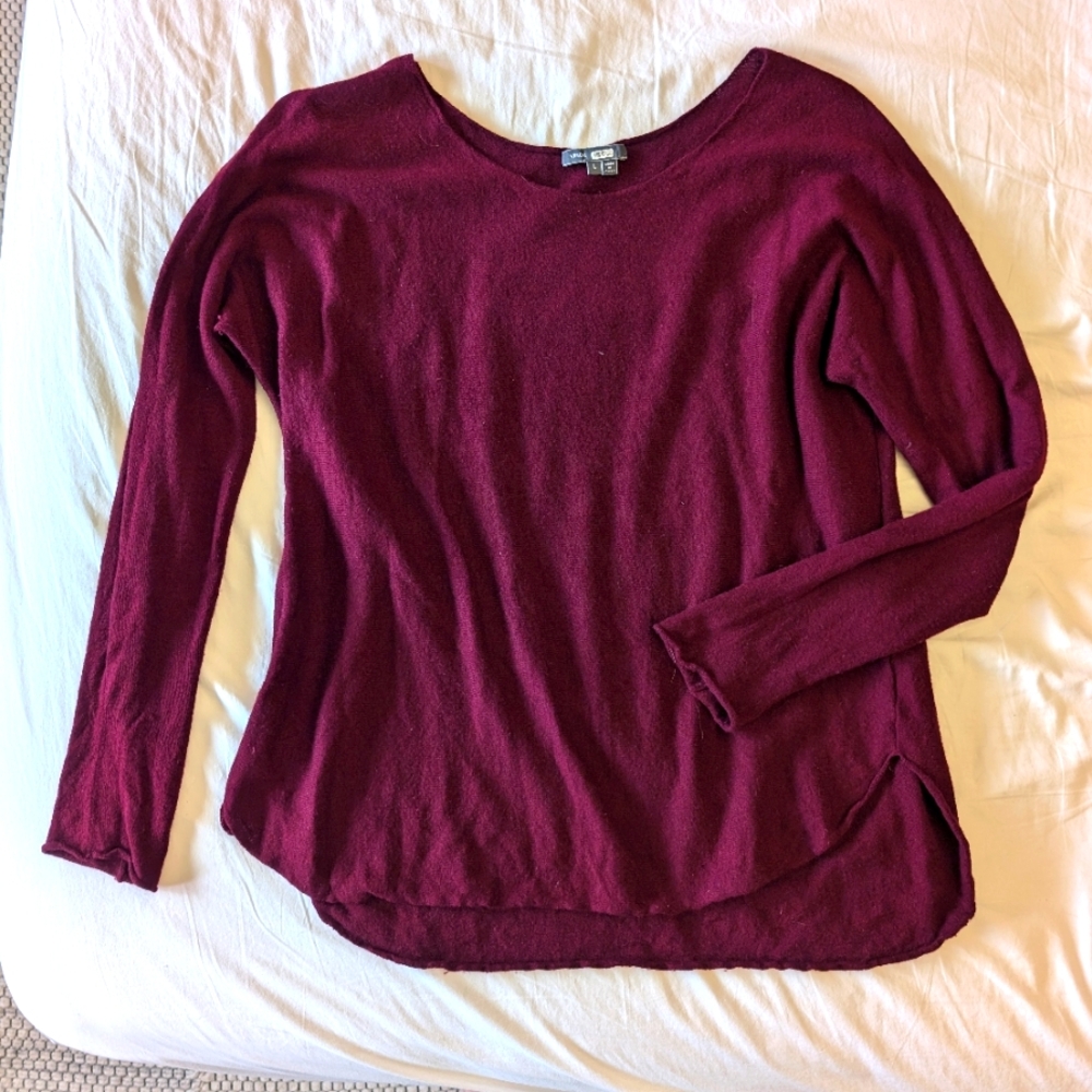 Vince wool cashmere scoop neck sweater